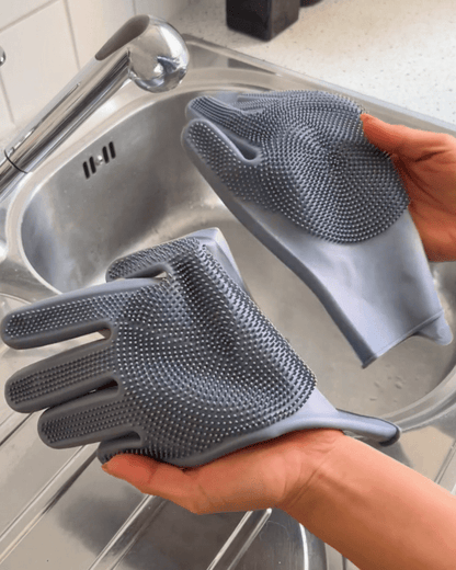 SiliconeScrub Dish Gloves - Tidy Homes